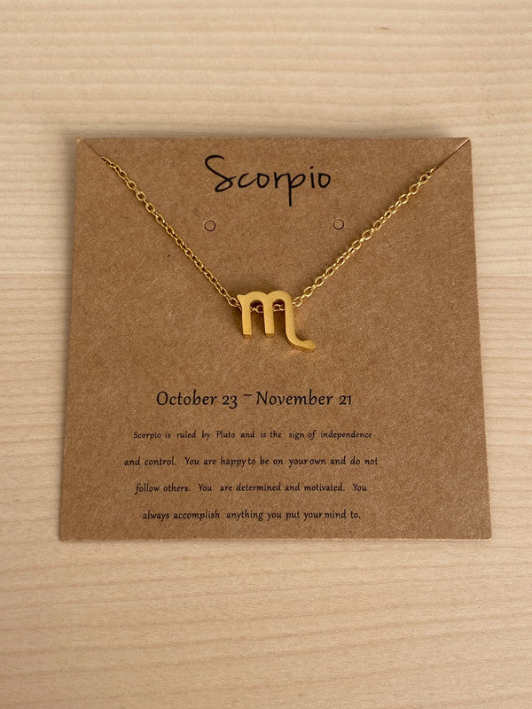Collier pendentif zodiaque en acier inoxydable, collier chaîne dorée, signe scorpion, idée cadeau