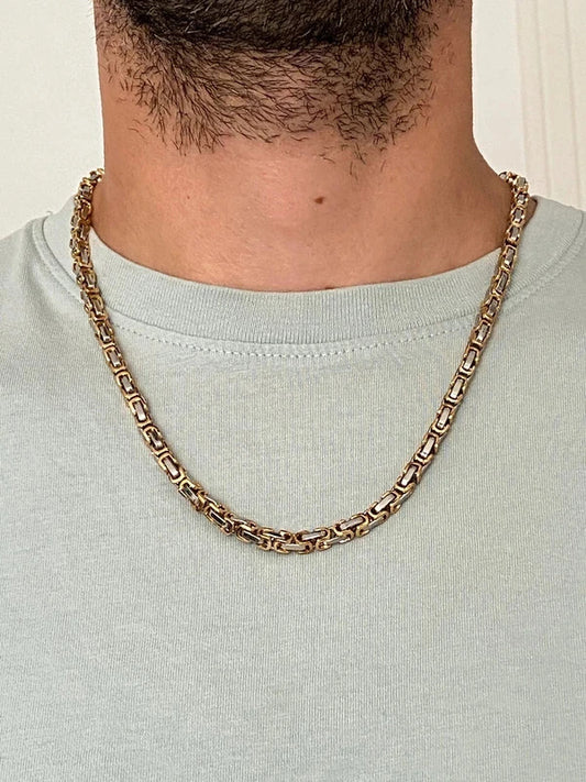 Collier en acier inoxydable, collier chaîne viking, bijou homme, cadeau pour lui