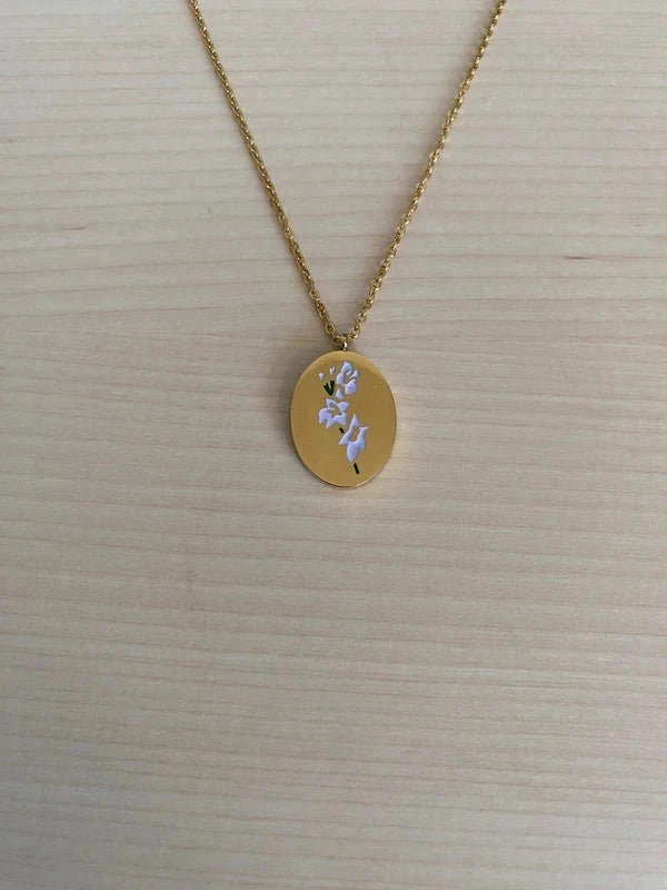 Collier floral en acier inoxydable, pendentif fleur Coquelicot, cadeau pour elle