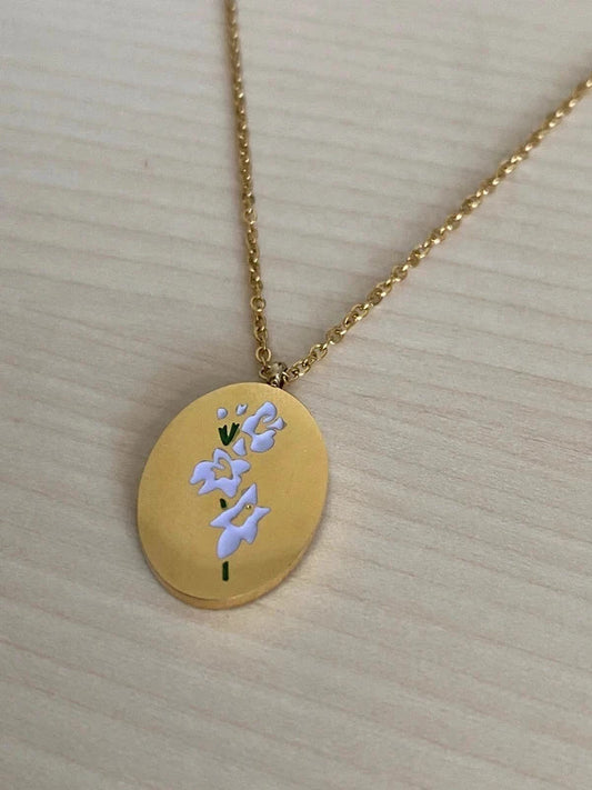 Collier floral en acier inoxydable, pendentif fleur Coquelicot, cadeau pour elle