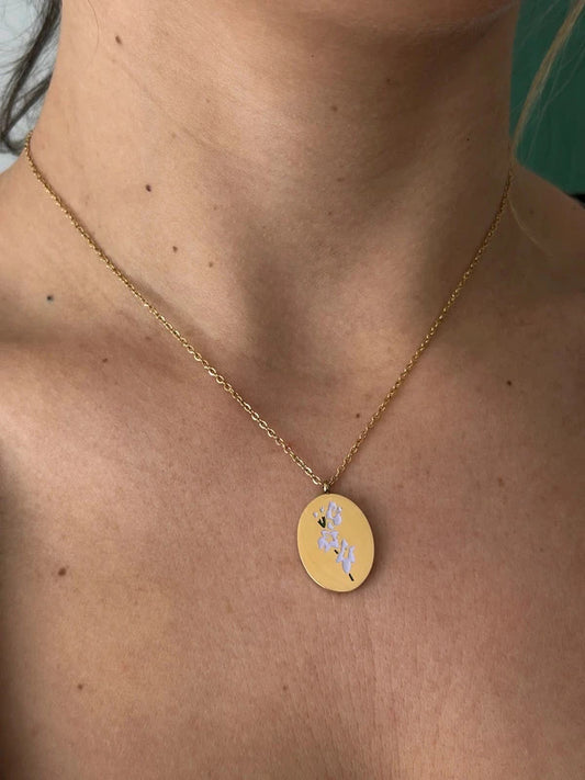 Collier floral en acier inoxydable, pendentif fleur Coquelicot, cadeau pour elle