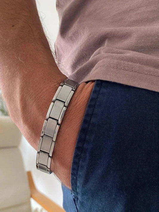 Bracelet de poignet en acier inoxydable de haute qualité, bracelet homme à maillons, cadeau pour lui