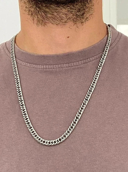 Collier homme en acier inoxydable, collier chaîne griffe, cadeau bijou homme