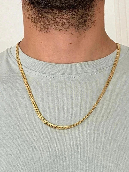 Collier en acier inoxydable, collier chaîne serpent, bijou homme, cadeau pour lui