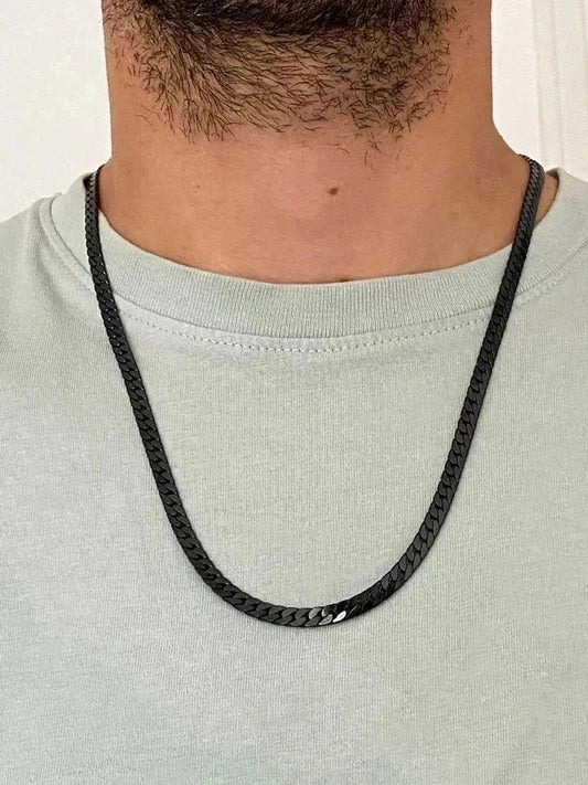 Collier homme en acier inoxydable, collier chaîne rivière, bijou homme, cadeau pour lui