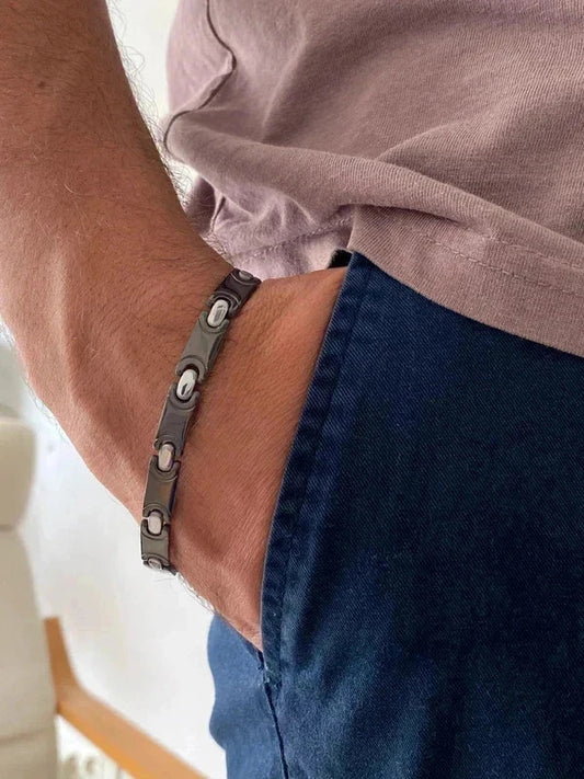 Bracelet de poignet en acier inoxydable de haute qualité, bracelet homme à maillons, cadeau pour lui