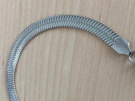 Bracelet en acier inoxydable, bracelet chaîne italienne, bijou homme, cadeau unisexe