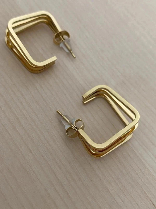 Boucles d’oreilles géométriques, boucle d'oreille moderne, bijou minimaliste, cadeau femme