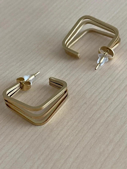 Boucles d’oreilles géométriques, boucle d'oreille moderne, bijou minimaliste, cadeau femme