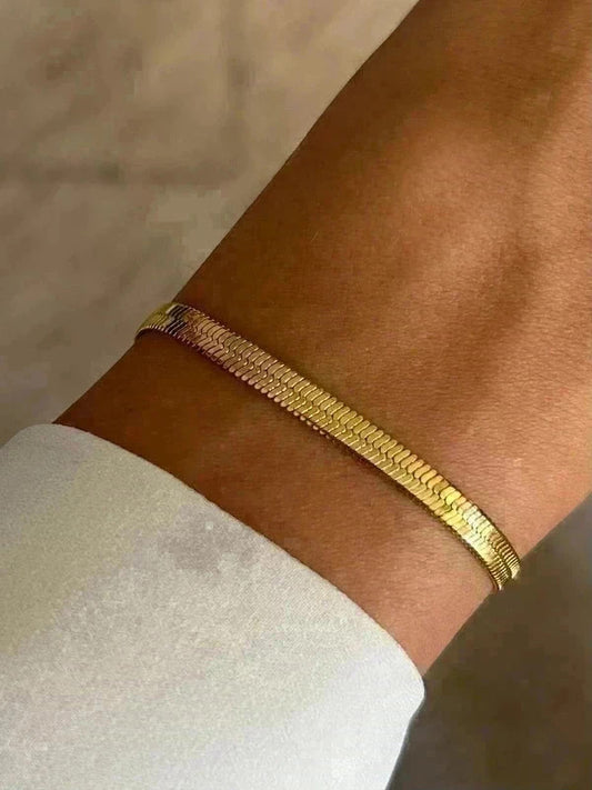 Bracelet femme chaîne serpent, bracelet italien chaîne acier inoxydable, cadeau parfait