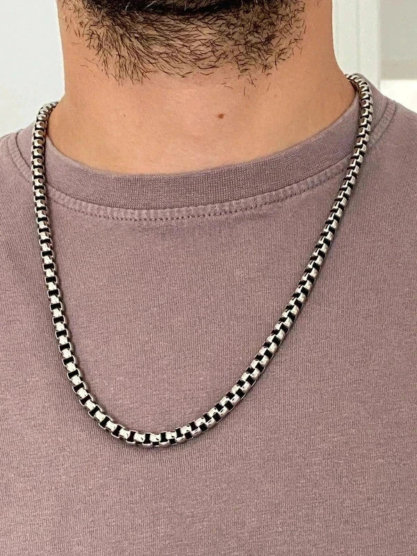Collier homme en acier inoxydable, collier chaîne sétaire, bijou homme, cadeau pour lui