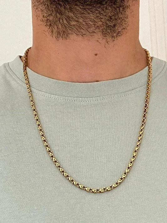 Collier homme en acier inoxydable, collier chaîne nordique , bijou homme, cadeau pour lui