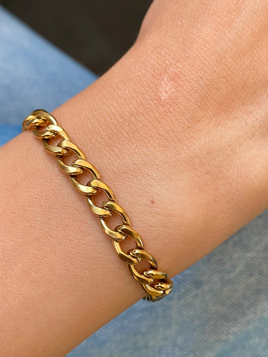 Bracelet femme acier inoxydable, bracelet chaîne or, style vigne, cadeau pour femme