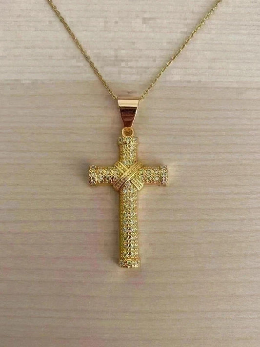 Collier croix fine, pendentif croix, collier chrétien, bijou religieux