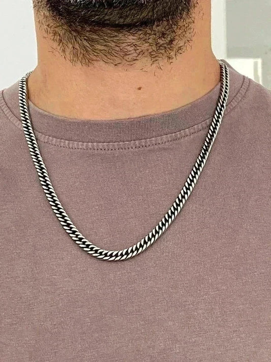 Collier homme en acier inoxydable, collier chaîne griffe, cadeau bijou homme