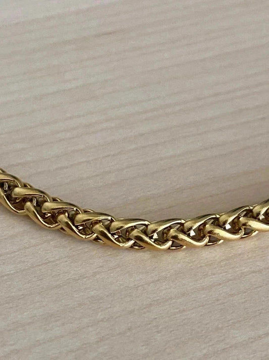 Bracelet en acier inoxydable doré, bracelet chaîne byzantine, bijou homme, cadeau pour lui