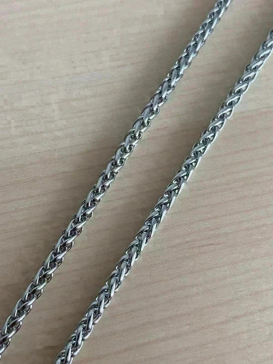 Collier en acier inoxydable, collier chaîne byzantine, bijou homme, cadeau pour lui