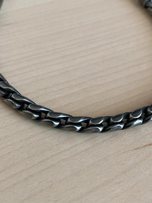 Bracelet homme acier inoxydable modèle antique, bracelet chaîne harmonie, cadeau pour lui