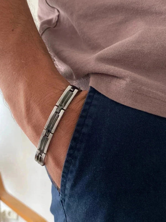 Bracelet de poignet en acier inoxydable de haute qualité, bracelet homme à maillons, cadeau pour lui