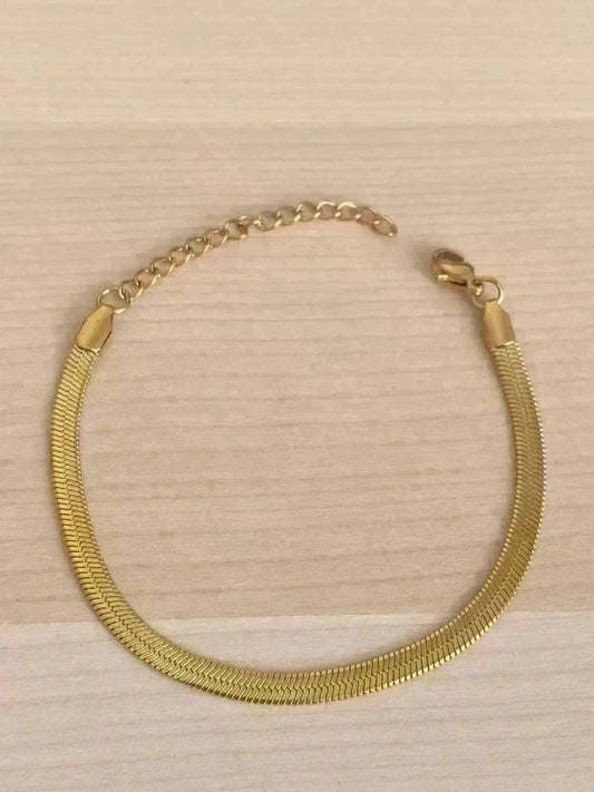 Bracelet en acier inoxydable, bracelet chaîne italienne, cadeau pour lui