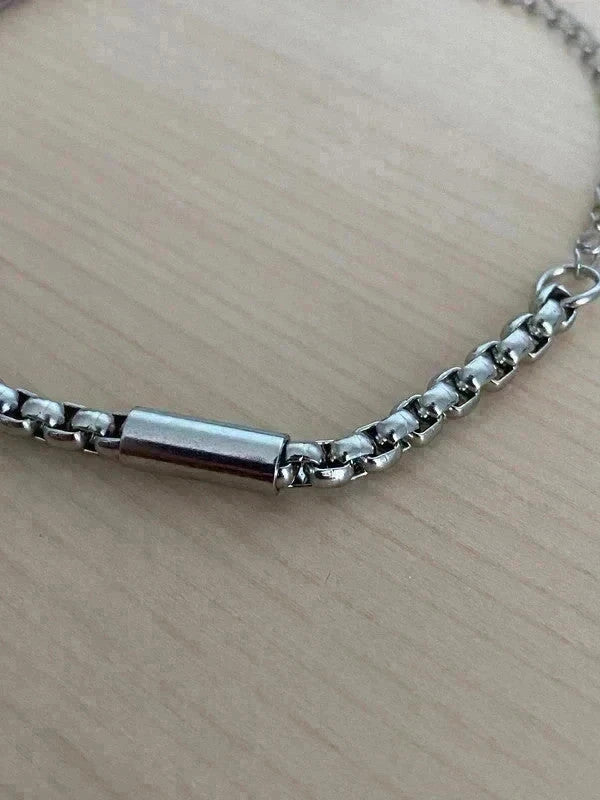 Bracelet homme acier inoxydable, bracelet chaîne sétaire, cadeau pour lui