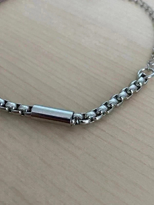 Bracelet homme acier inoxydable, bracelet chaîne sétaire, cadeau pour lui