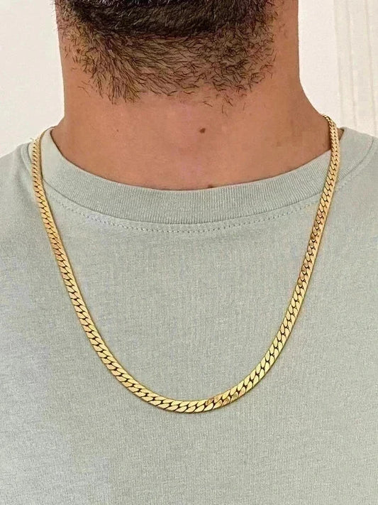 Collier homme en acier inoxydable, collier chaîne rivière, bijou homme, cadeau pour lui