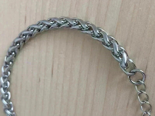 Bracelet en acier inoxydable, bracelet chaîne byzantine, bijou homme, cadeau pour lui