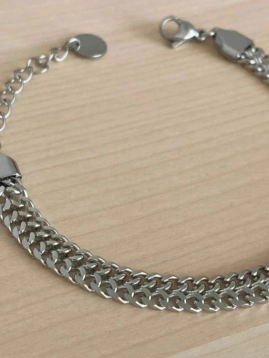 Bracelet en acier inoxydable, bracelet chaîne os de dragon, cadeau pour elle