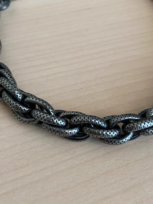 Bracelet homme en acier inoxydable, bracelet chaîne kerberos modèle antique, cadeau pour lui