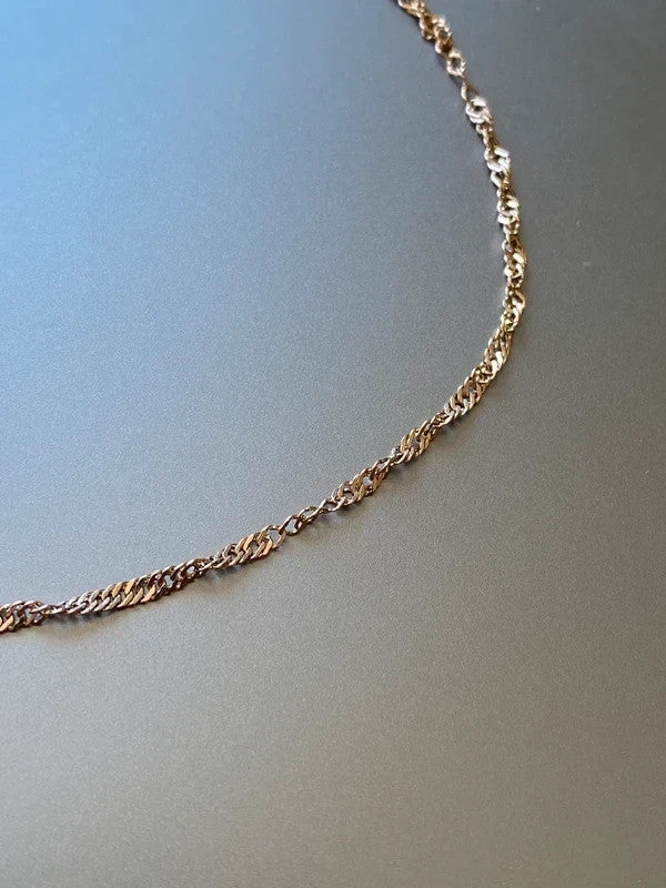 Bracelet de cheville en acier inoxydable, bracelet double chaîne or rose, Singapore, bijou d'été