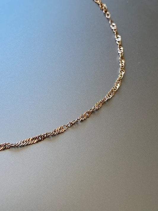 Bracelet de cheville en acier inoxydable, bracelet double chaîne or rose, Singapore, bijou d'été