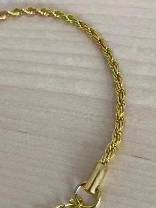 Bracelet torsadé en acier inoxydable, bracelet chaîne torsadée, bijou homme, cadeau por lui