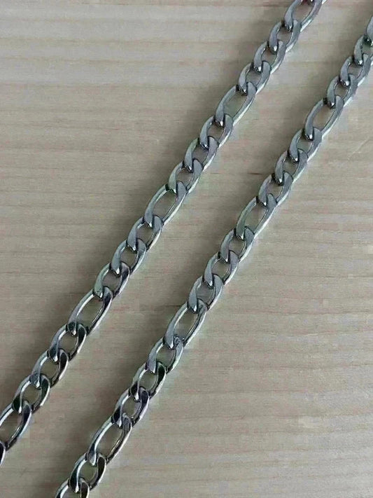 Collier homme en acier inoxydable, collier chaîne figaro, bijou homme, cadeau pour lui