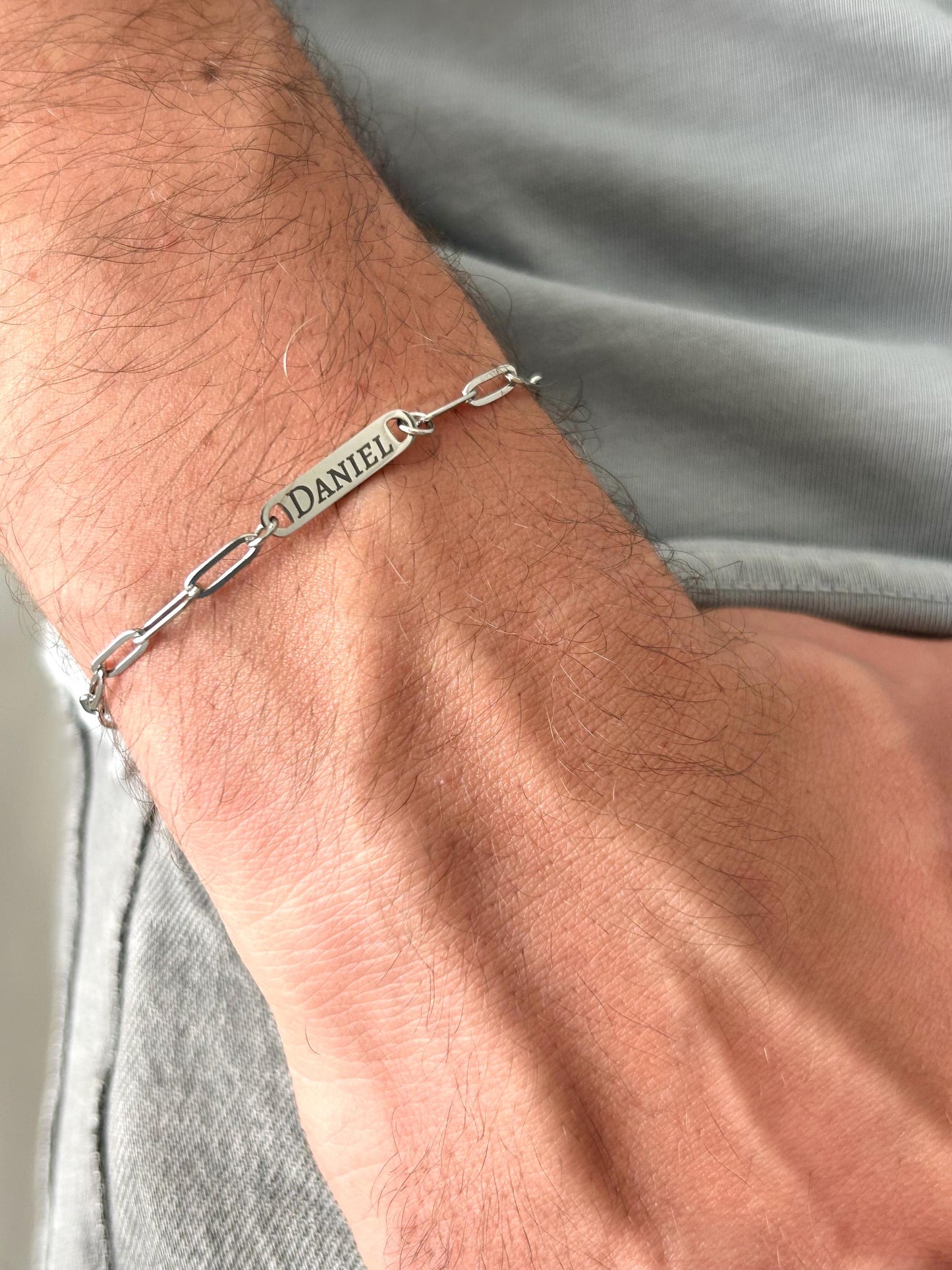 Bracelet Papa Personnalisé Prénoms Enfants, Bijou Homme Personnalisé, Gravure Noms, Cadeau Fête des Pères pour mari, papa, grand-père