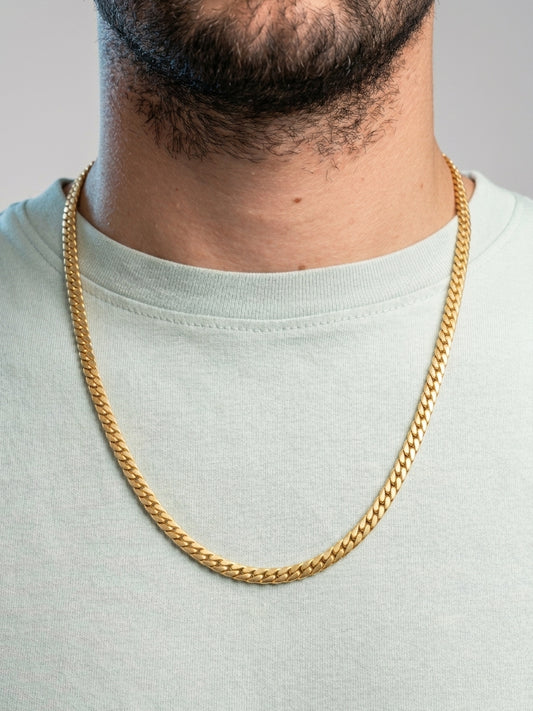 Collier homme en acier inoxydable, collier chaîne rivière, bijou homme, cadeau pour lui