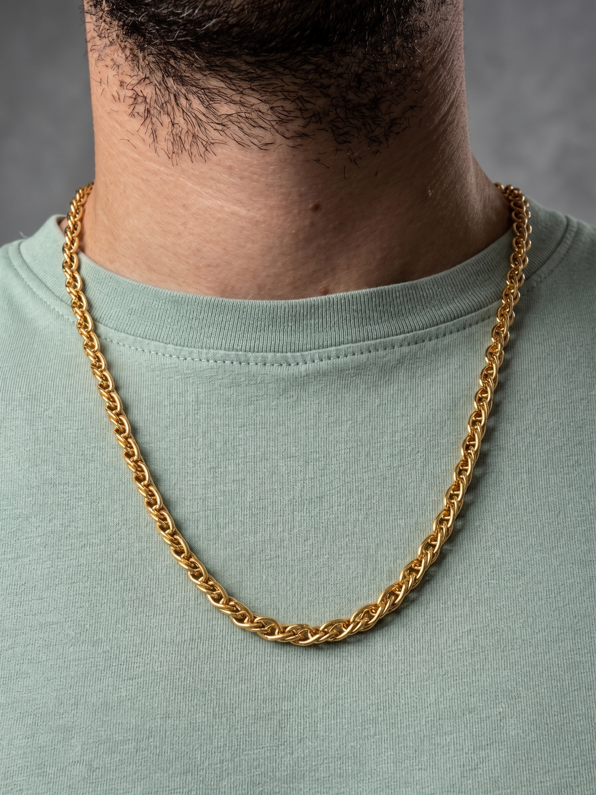 Collier homme en acier inoxydable, collier chaîne japonaise, cadeau bijou unisexe