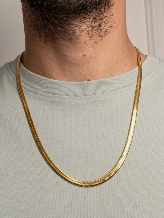 Collier en acier inoxydable, collier chaîne italienne, bijou homme, cadeau pour lui