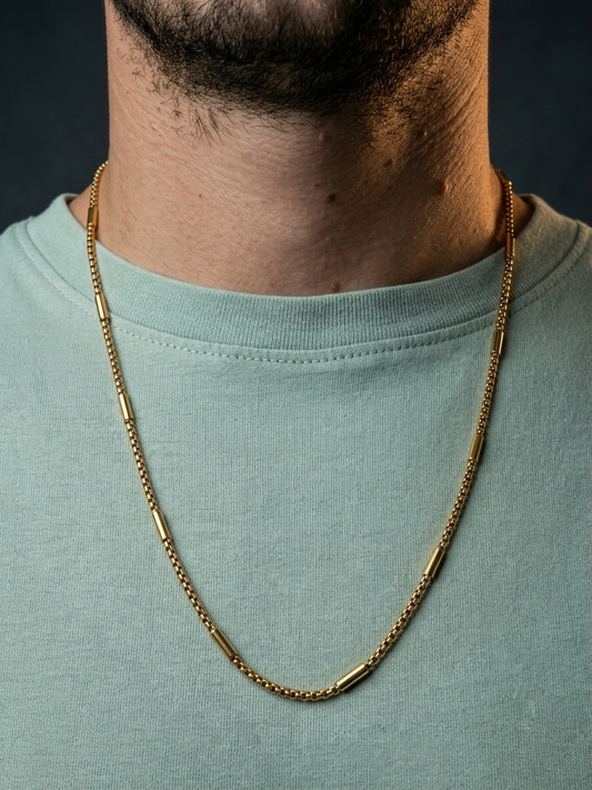 Collier homme en acier inoxydable, collier chaîne sétaire avec maillons, cadeau pour lui