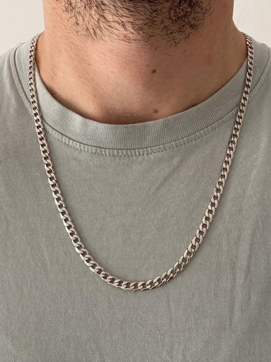 Collier homme en acier inoxydable, collier chaîne cubaine, bijou homme, cadeau pour lui