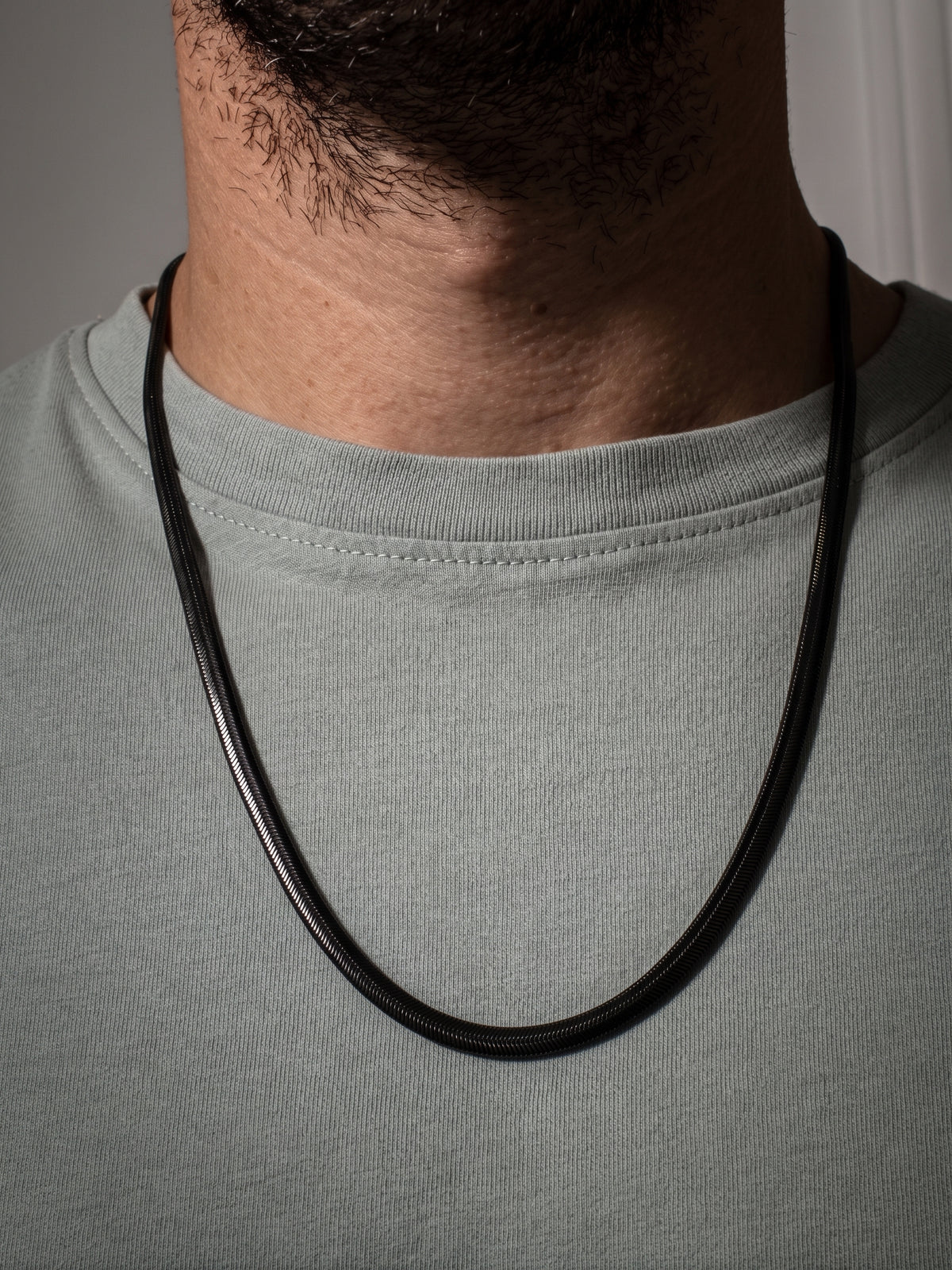 Collier en acier inoxydable, collier chaîne italienne, bijou homme, cadeau pour lui