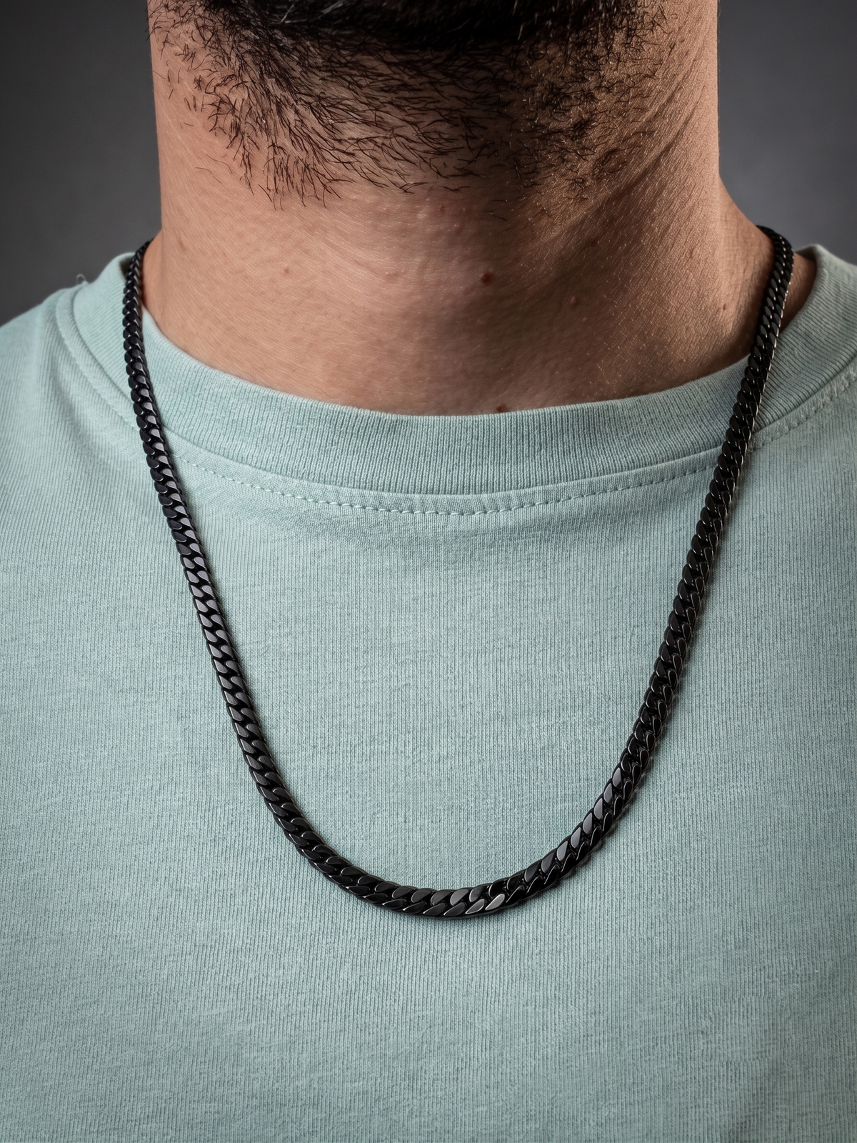 Collier homme en acier inoxydable, collier chaîne rivière, bijou homme, cadeau pour lui
