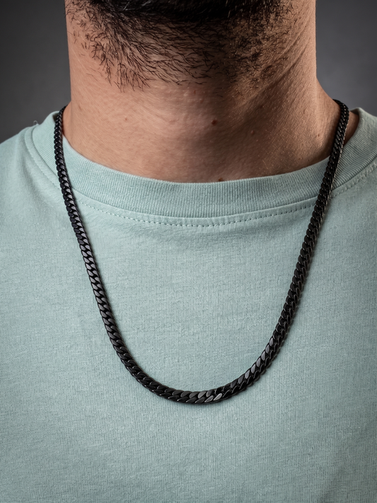 Collier homme en acier inoxydable, collier chaîne rivière, bijou homme, cadeau pour lui