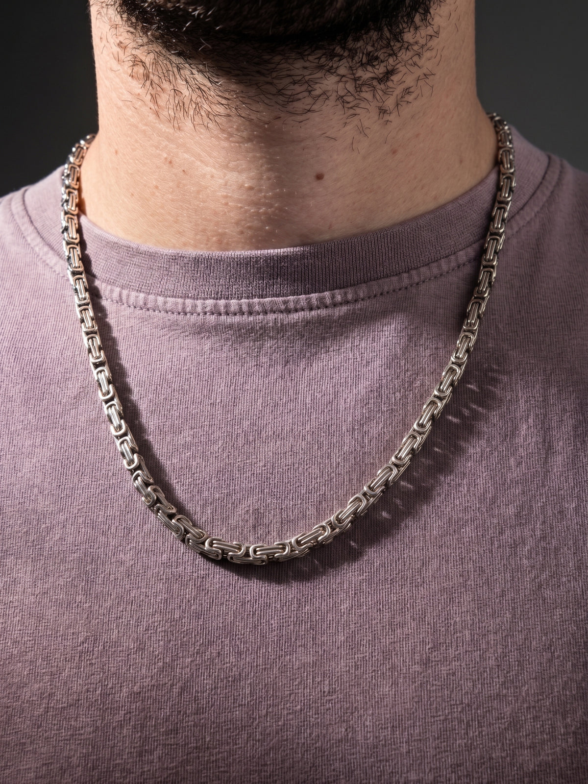 Collier en acier inoxydable, collier chaîne viking, bijou homme, cadeau pour lui