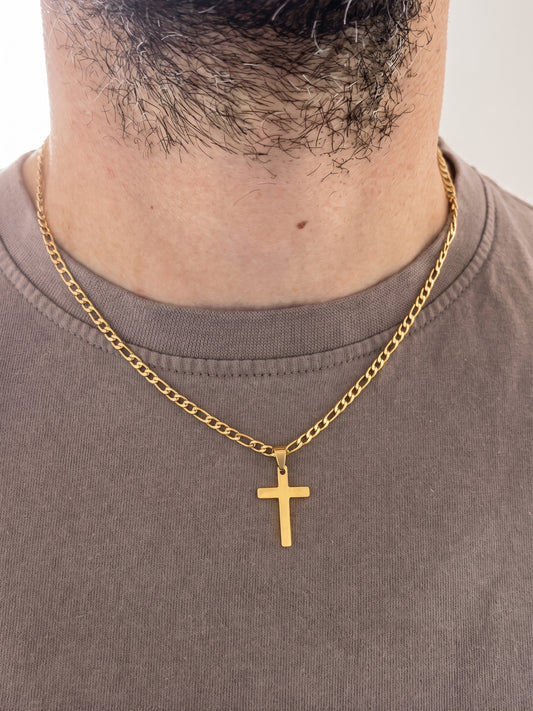 Collier pendante croix acier inoxydable, collier chaîne chrétienne, collier homme, cadeau religieux