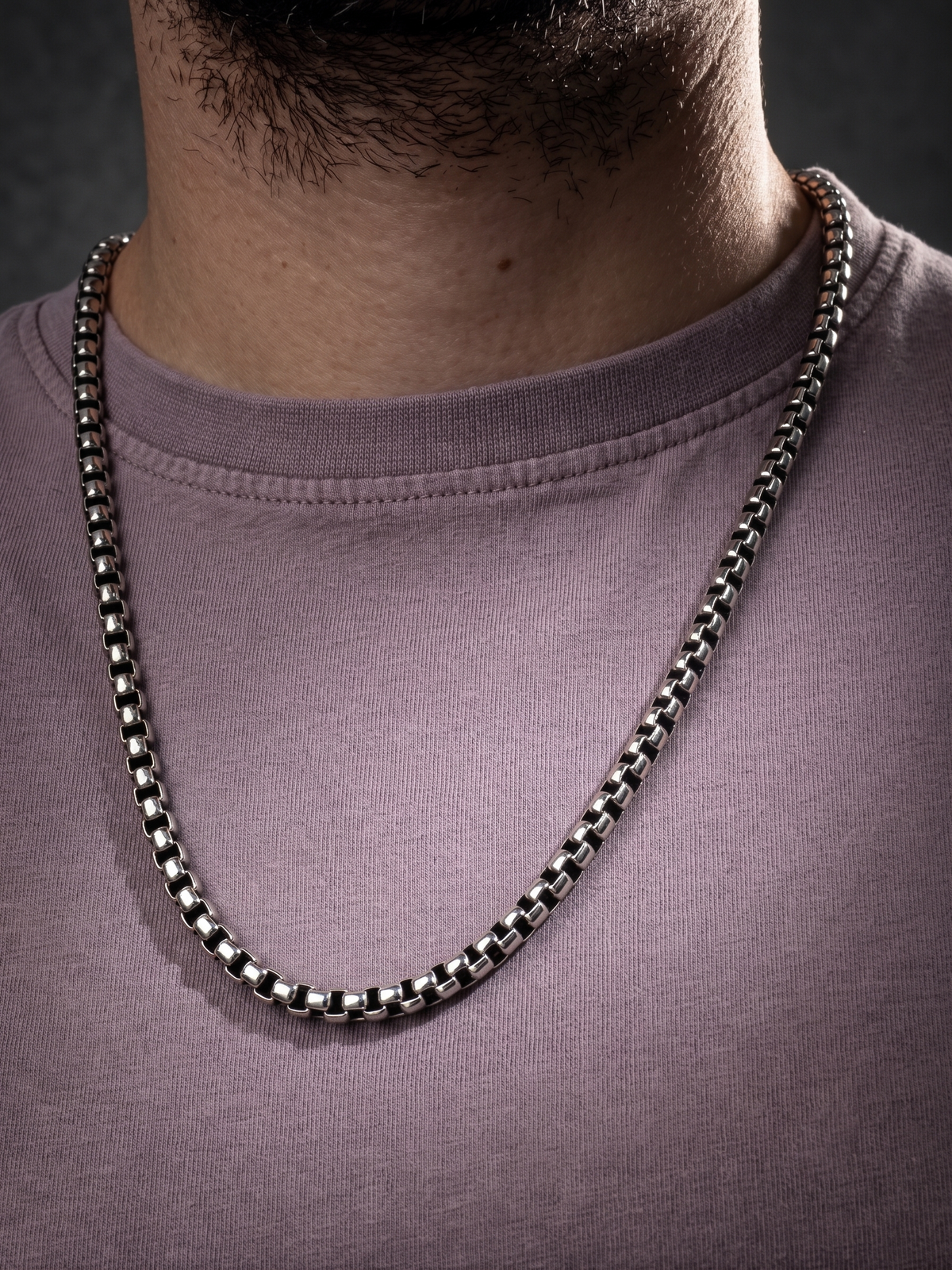 Collier homme en acier inoxydable, collier chaîne sétaire, bijou homme, cadeau pour lui