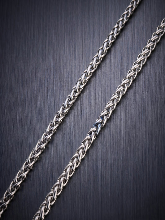 Collier en acier inoxydable, collier chaîne byzantine, bijou homme, cadeau pour lui