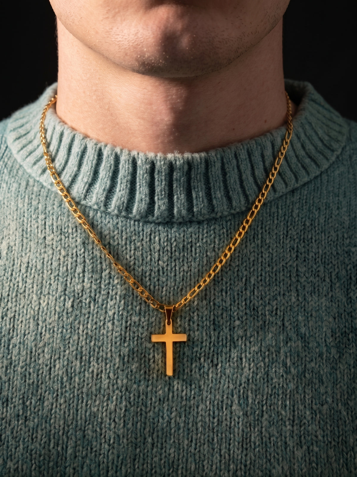 Collier pendante croix acier inoxydable, collier chaîne chrétienne, collier homme, cadeau religieux