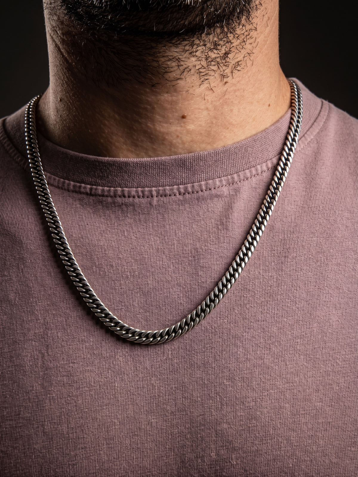 Collier homme en acier inoxydable, collier chaîne griffe, cadeau bijou homme