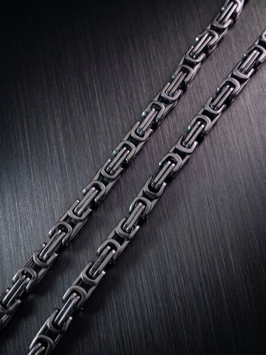 Collier en acier inoxydable, collier chaîne viking, bijou homme, cadeau pour lui
